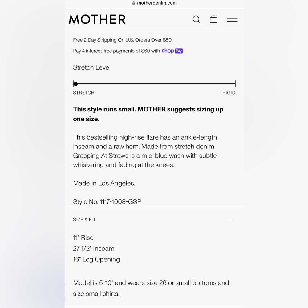 MOTHER denim jeans - Picture 6 of 6